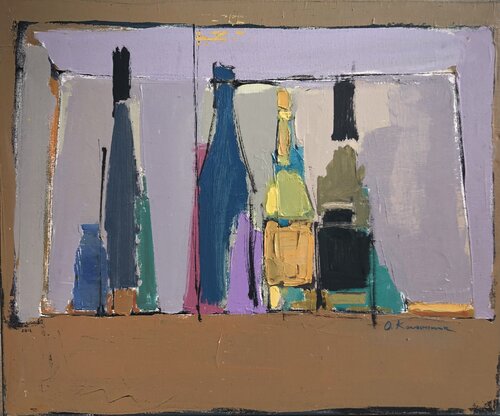 'Golden bottle' von Olga Konoshchuk, Malerei kaufen auf Singulart