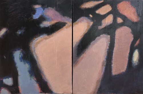 'Silhouette. Through the trees I,II' di Olga Konoshchuk, Pittura in vendita su Singulart