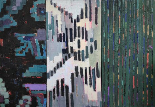 ‘Heredity and variability IX,X,XI'  Triptych Olga Konoshchuk