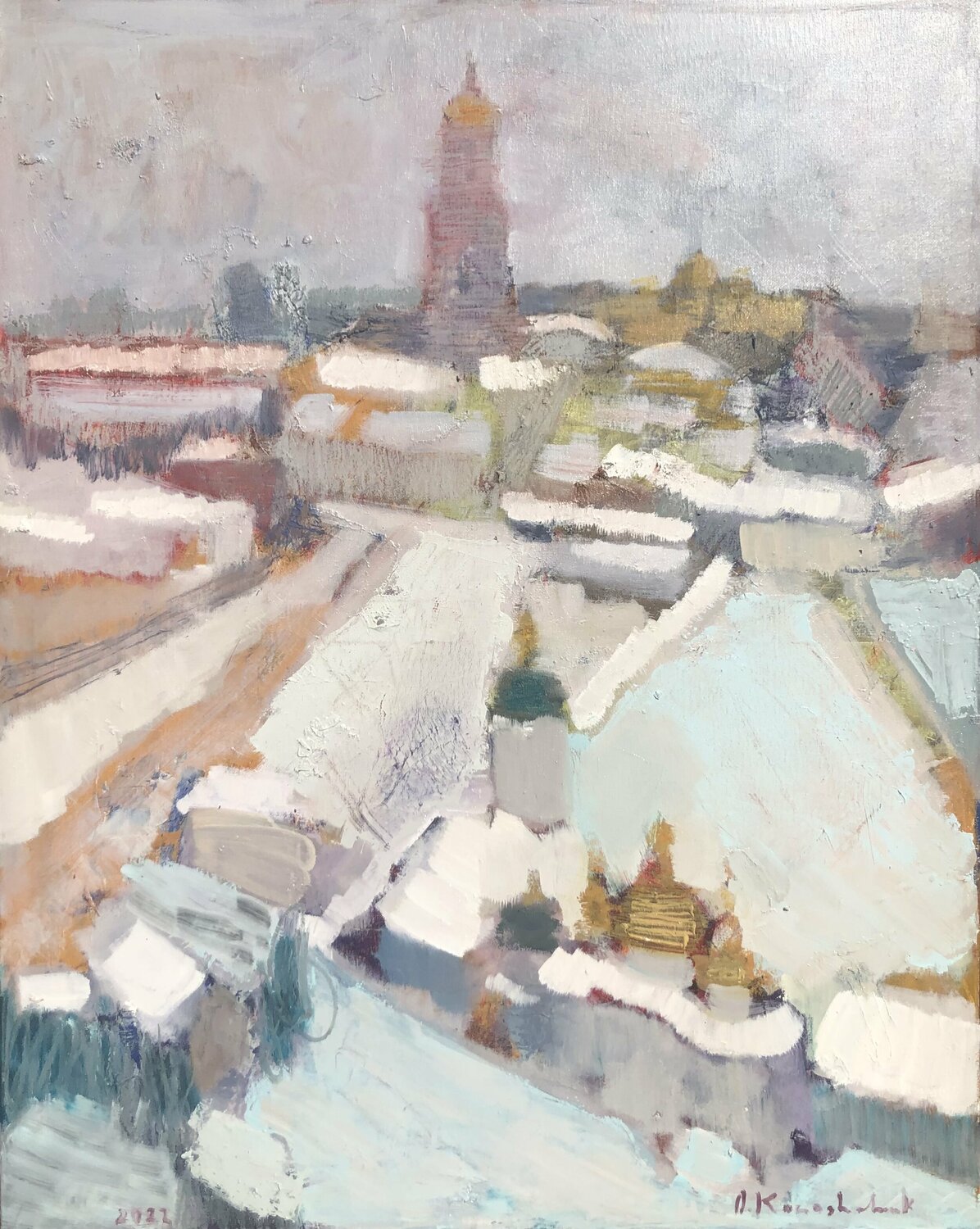 'The sanctuary. Kyiv Pechersk Lavra‘ Olga Konoshchuk Dipinto originale in vendita