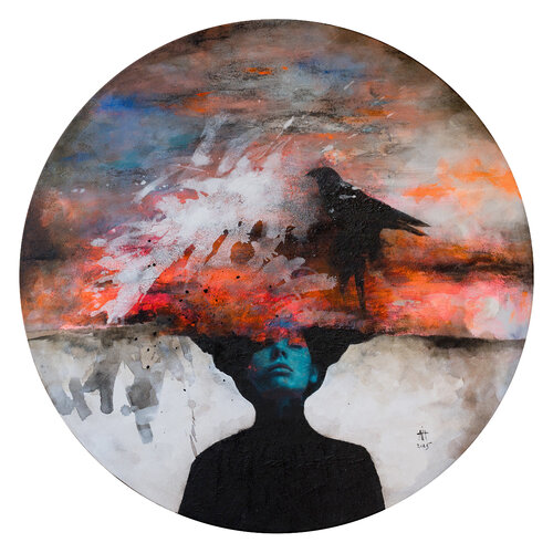 Nesting in my hair von Andreia Cismasiu, Malerei kaufen auf Singulart