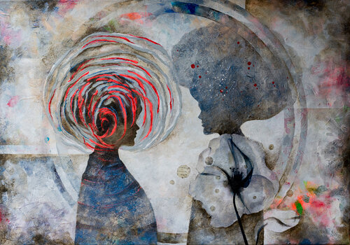 Talk to the self van Andreia Cismasiu, Schilderij te koop op Singulart