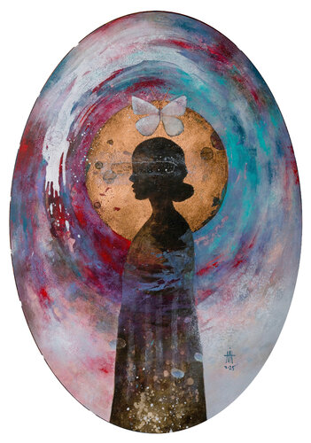 The Butterfly in my Head van Andreia Cismasiu, Schilderij te koop op Singulart