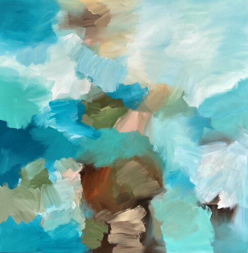 Blue Illusions van Theo Papathomas, Schilderij te koop op Singulart