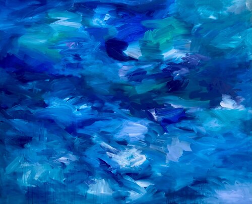 Big Blue van Theo Papathomas, Schilderij te koop op Singulart