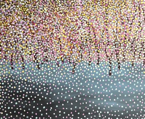 Magical colours of the Forest di Theo Papathomas, Pittura in vendita su Singulart