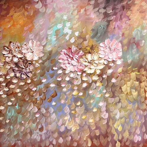 Six Magical Flowers van Theo Papathomas, Schilderij te koop op Singulart