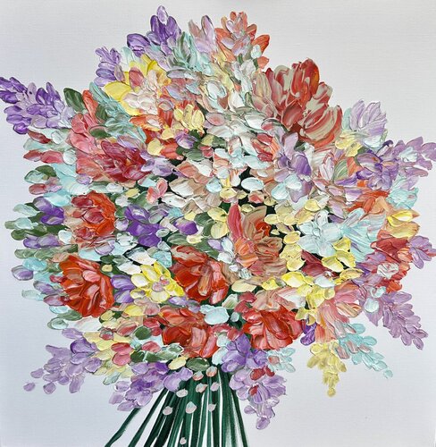 Bunch of Flowers van Theo Papathomas, Schilderij te koop op Singulart