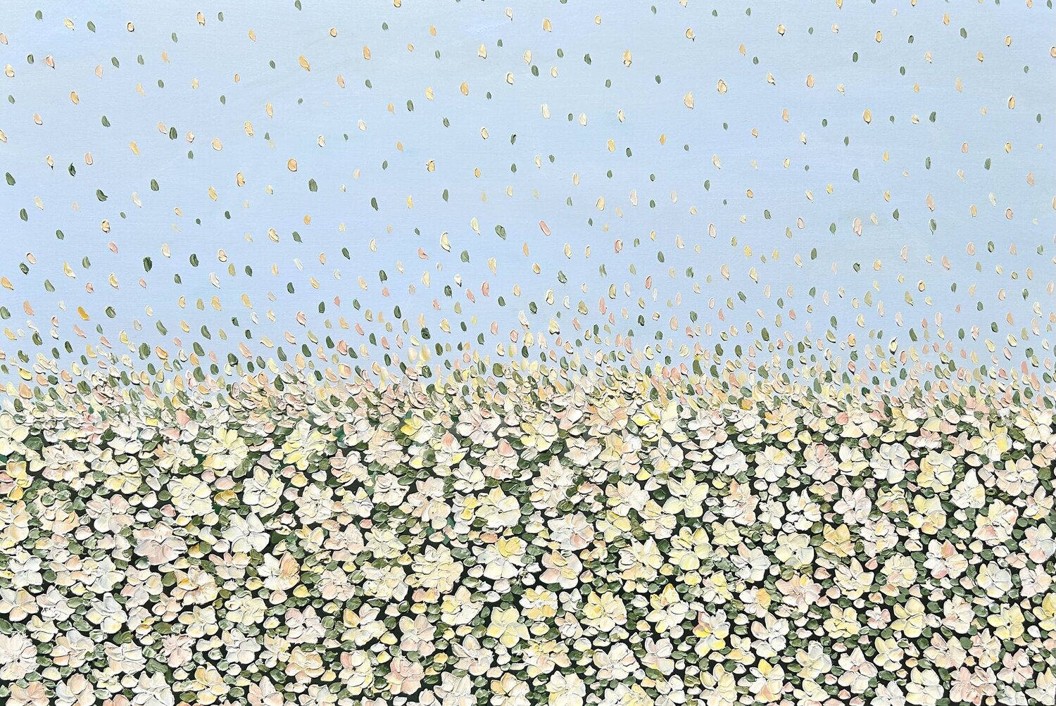 Field of Cream Pearls Theo Papathomas Originalgemälde zu verkaufen