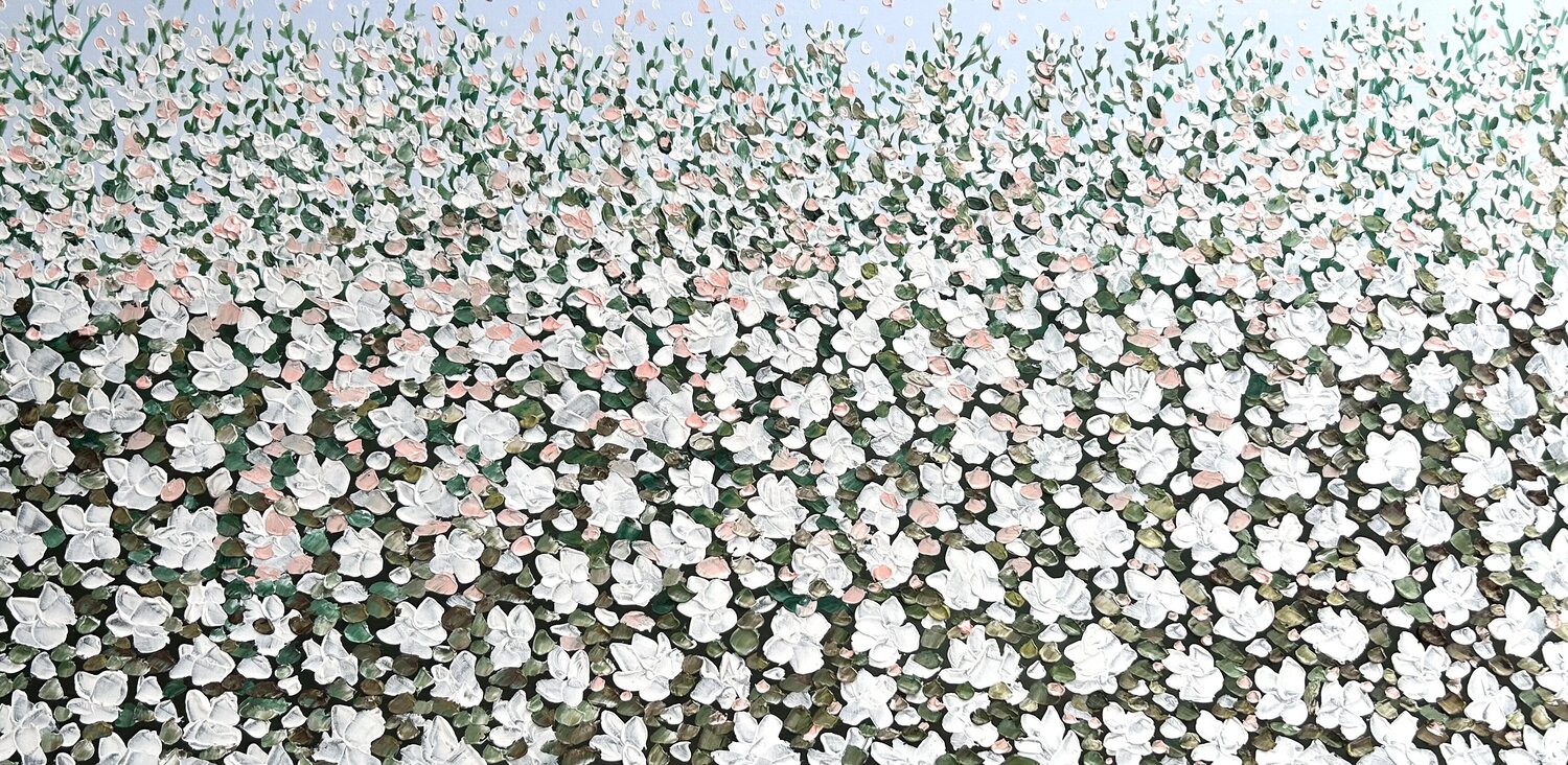 Field of Gardenias Theo Papathomas Originalgemälde zu verkaufen