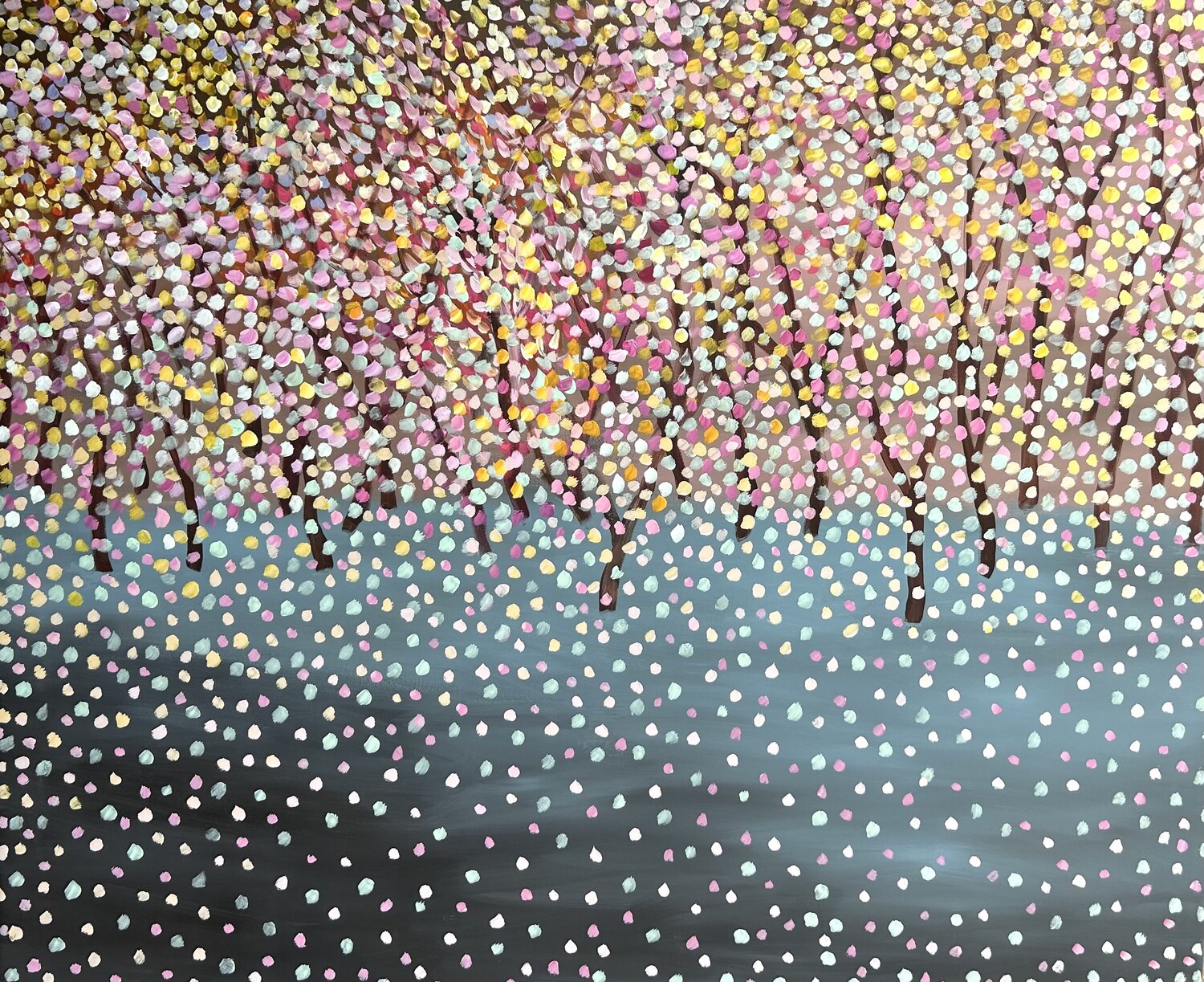 Magical colours of the Forest Theo Papathomas Originalgemälde zu verkaufen