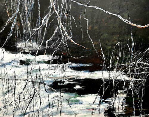 und die nacht ist still von Hanne Karch, Malerei kaufen auf Singulart