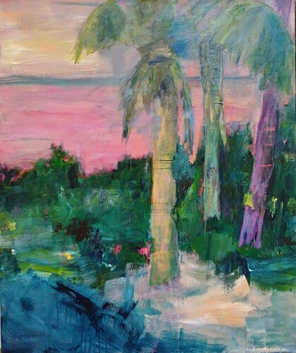 la vista desde malpaises III von Hanne Karch, Malerei kaufen auf Singulart