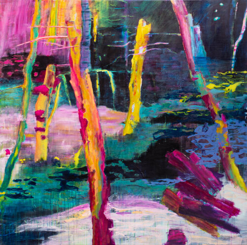 blattmagenta von Hanne Karch, Malerei kaufen auf Singulart