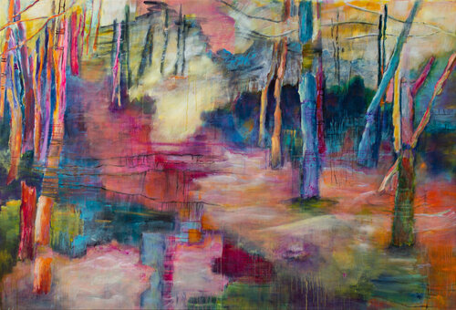 caminos rojos von Hanne Karch, Malerei kaufen auf Singulart