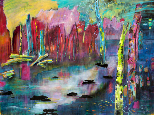 purple spring von Hanne Karch, Malerei kaufen auf Singulart