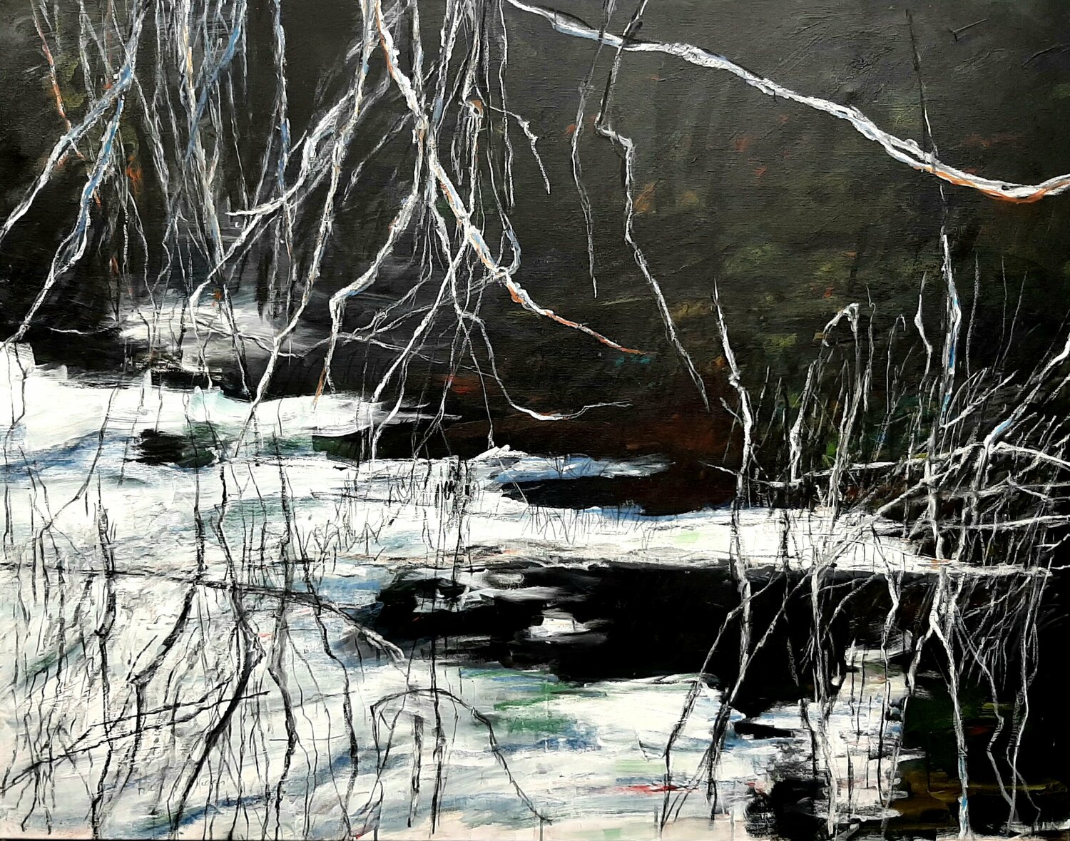 und die nacht ist still Hanne Karch Pintura original en venta
