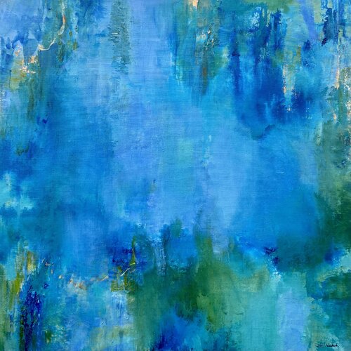 Du Bleu du blues van Cécile Windeck, Schilderij te koop op Singulart