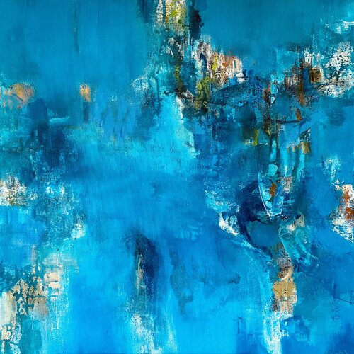 Abstaction Turquoise van Cécile Windeck, Schilderij te koop op Singulart