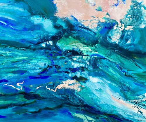 Du Bleu du blues van Cécile Windeck, Schilderij te koop op Singulart