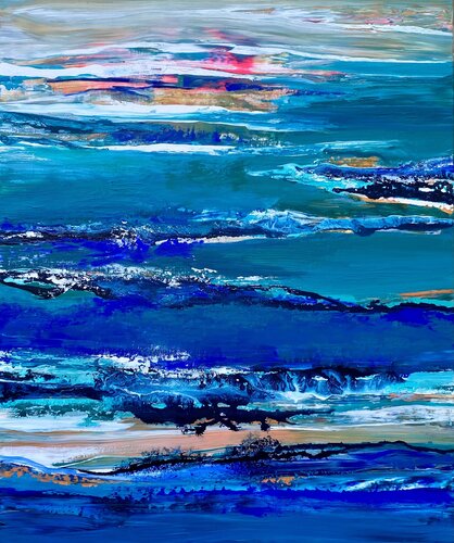 Abstraction bleu van Cécile Windeck, Schilderij te koop op Singulart