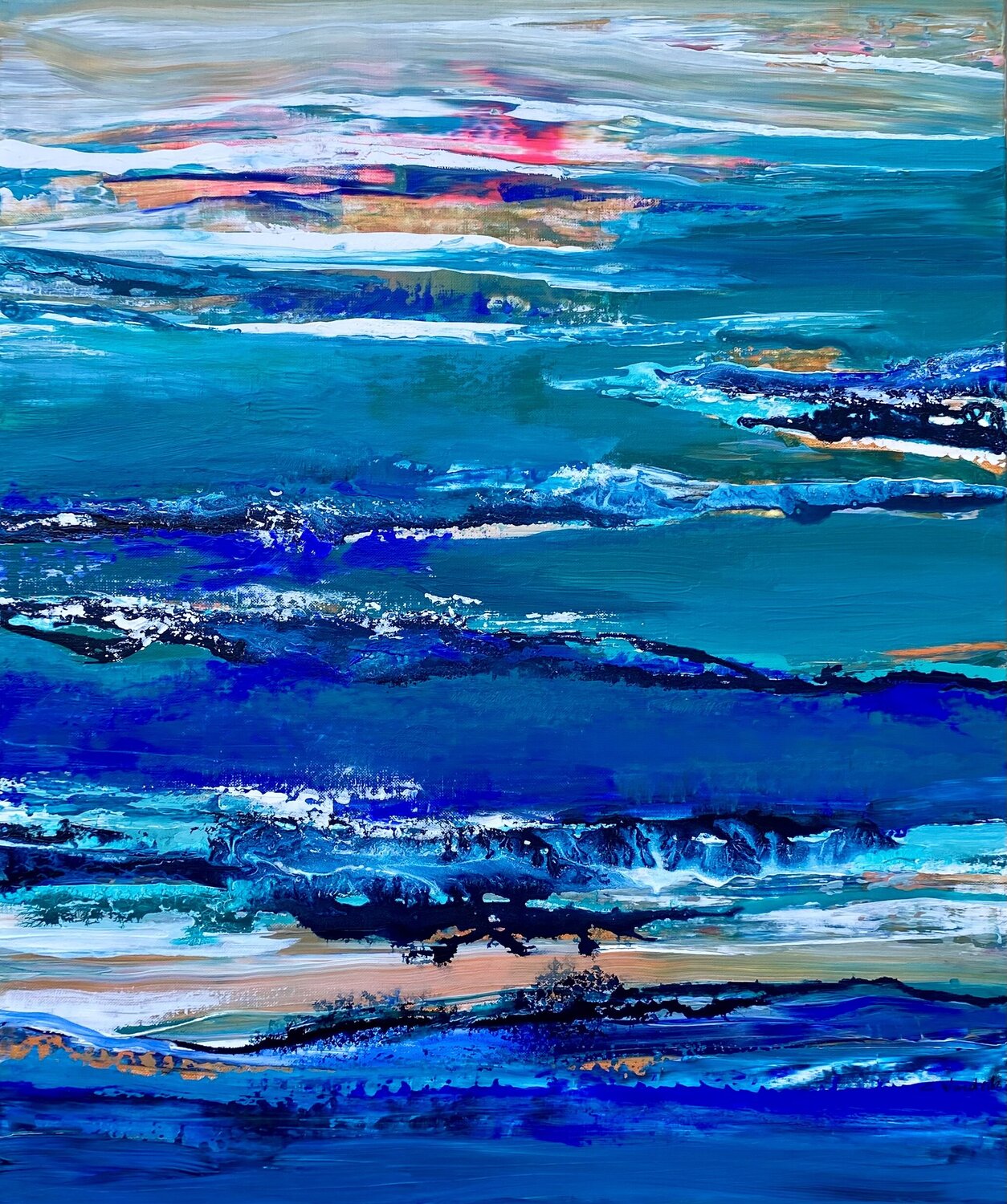 Abstraction bleu Cécile Windeck