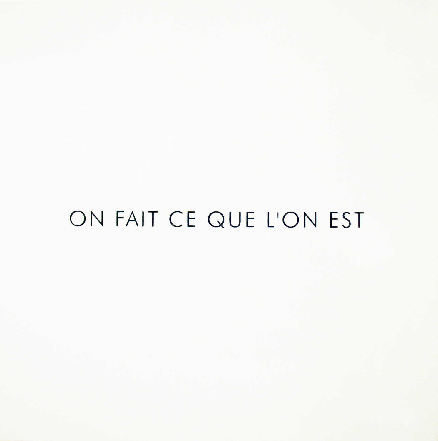 on fait ce que l'on est Jérôme Conscience