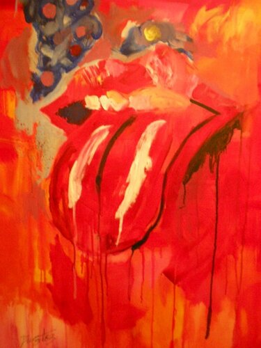 The Rolling Stone (Lengua Stone) di Cristina Fuentes, Pittura in vendita su Singulart