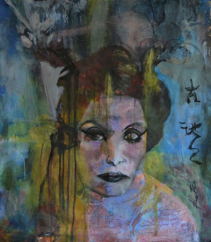 En el jardín del colibrí, la poetisa nace di Cristina Fuentes, Pittura in vendita su Singulart