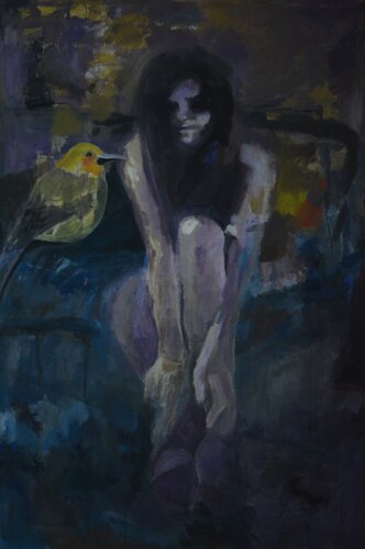 Acróbatas sobre un borde desnudo di Cristina Fuentes, Pittura in vendita su Singulart