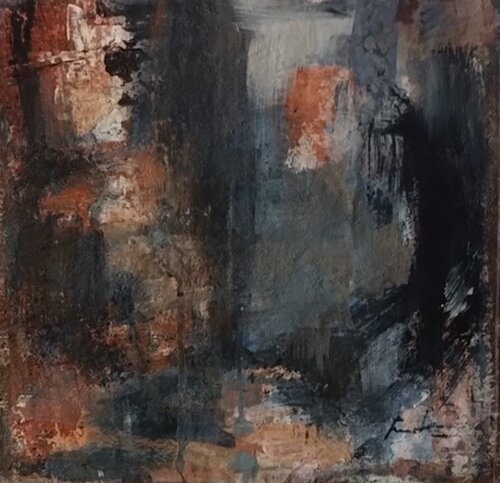 Silencios que arden en la piedra di Cristina Fuentes, Pittura in vendita su Singulart