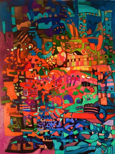 She danced and left her essence van Lahra Nelson, Schilderij te koop op Singulart