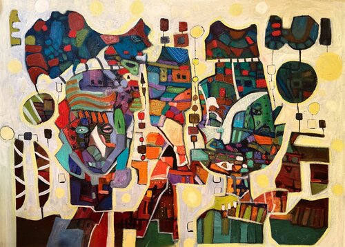 TRIO OF SILENCE SECRETS von Lahra Nelson, Malerei kaufen auf Singulart