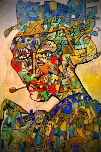 A MAN AND HIS PIPE von Lahra Nelson, Malerei kaufen auf Singulart