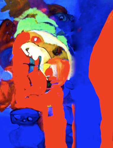 She is Thinking  About her Life van Lahra Nelson, Schilderij te koop op Singulart
