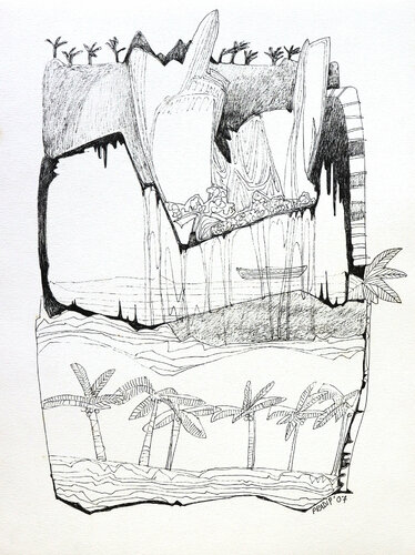 My Landscape-1 von Pradip Sengupta, Zeichnungen kaufen auf Singulart