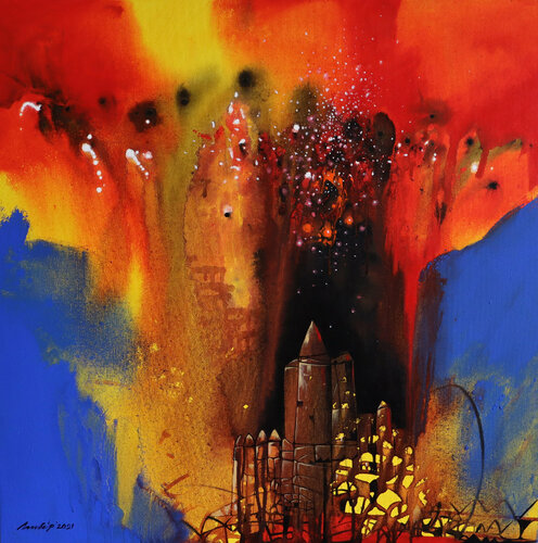 Untitled-10 de Pradip Sengupta, Pintura a la venta en Singulart