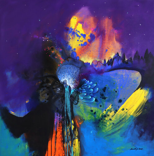 Untitled-13 de Pradip Sengupta, Pintura a la venta en Singulart