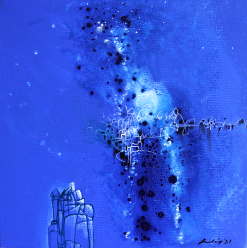 Untitled-14 di Pradip Sengupta, Pittura in vendita su Singulart