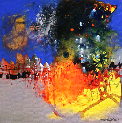 Untitled-15 di Pradip Sengupta, Pittura in vendita su Singulart