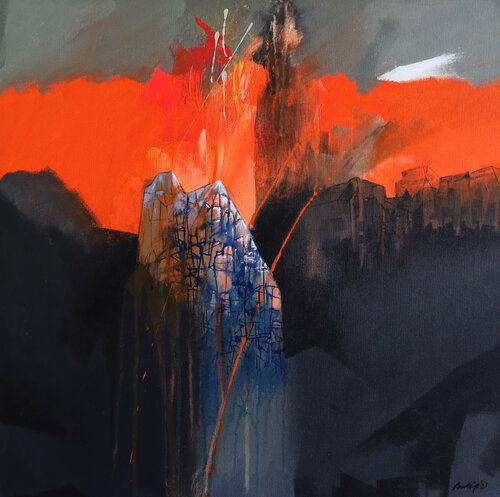 Untitled-23 di Pradip Sengupta, Pittura in vendita su Singulart