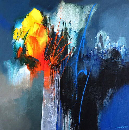 Untitled-25 di Pradip Sengupta, Pittura in vendita su Singulart