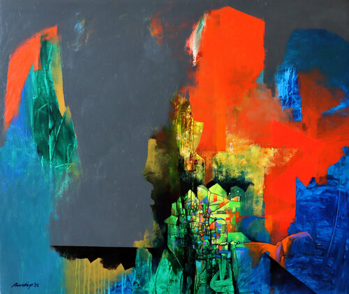 Symphony of Colors-2 de Pradip Sengupta, Pintura a la venta en Singulart