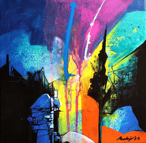 Untitled-32 di Pradip Sengupta, Pittura in vendita su Singulart