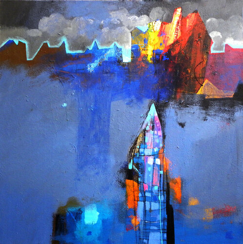 Untitled-1 de Pradip Sengupta, Pintura a la venta en Singulart