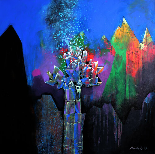Untitled-2 di Pradip Sengupta, Pittura in vendita su Singulart