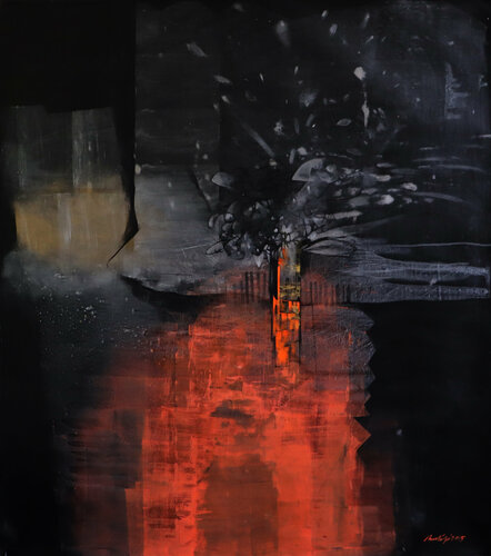 Untitled-6 de Pradip Sengupta, Pintura a la venta en Singulart