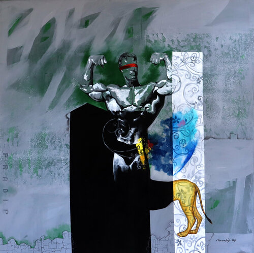 Leo the great de Pradip Sengupta, Pintura a la venta en Singulart