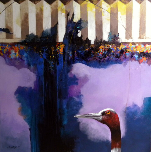 Sharp Look de Pradip Sengupta, Pintura a la venta en Singulart