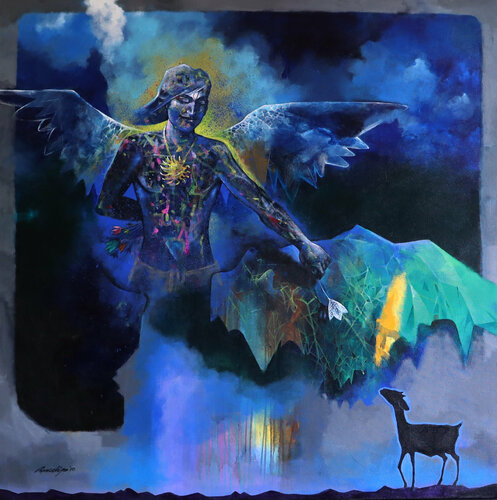 This is for now di Pradip Sengupta, Pittura in vendita su Singulart